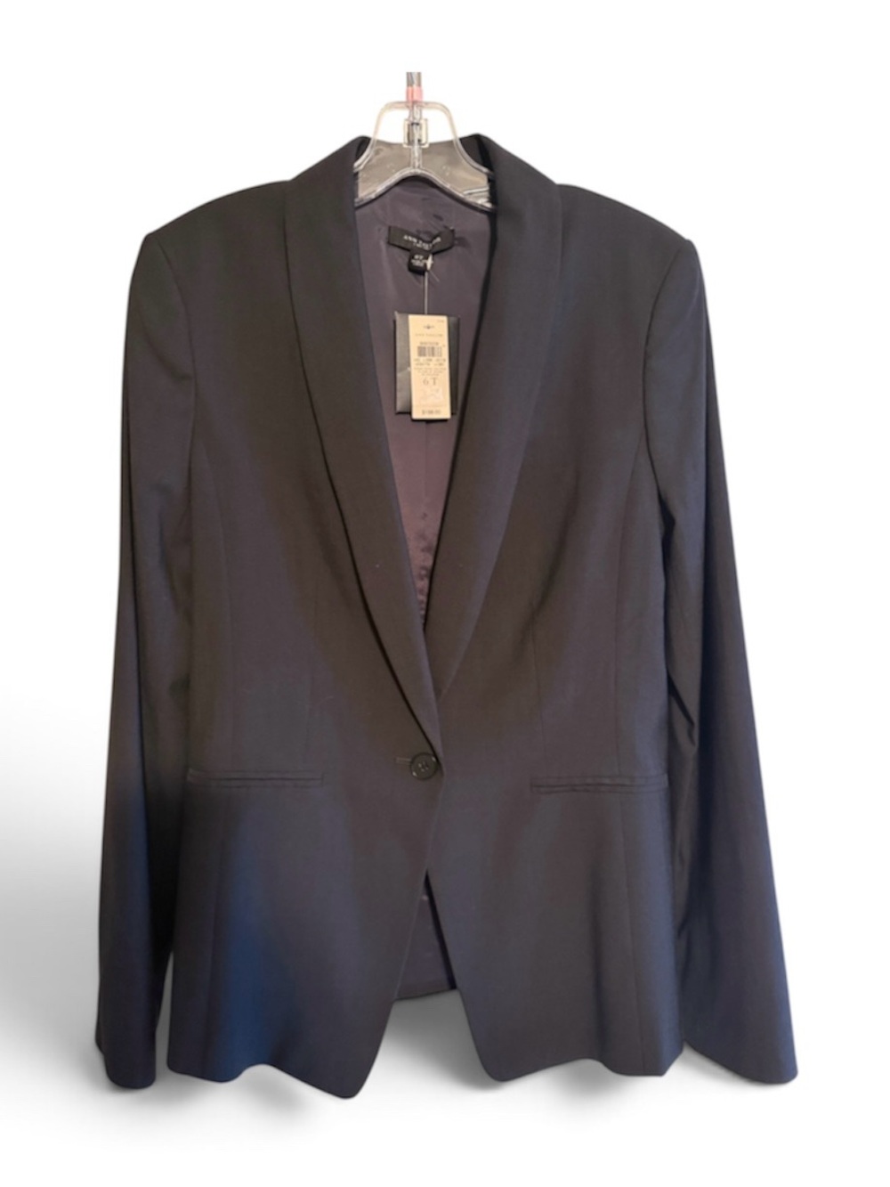 ⚡️NWT⚡️Ann Taylor Charcoal Single-Button Blazer - 6 Tall